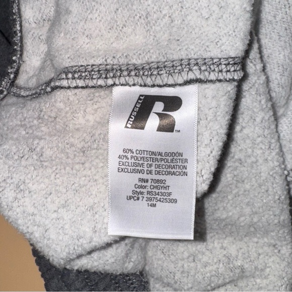 Russell Men's Gray Fleece Sweatpants; Size M (32-34); Elastic Waist - Picture 3 of 5